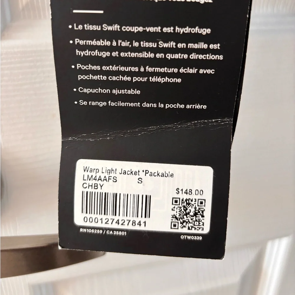 Warp Light packabke Jacket size Small Men’s light blue - Picture 5 of 6